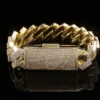 18mm Silver Moissanite Cuban Link Bracelet, product design view 2.