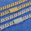 23mm Silver Moissanite Cuban Link Necklace, product design view 4.
