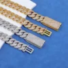 23mm Silver Moissanite Cuban Link Necklace, product design view 5.