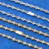 6.5mm Cluster Moissanite Tennis Bracelet, product design view 6.