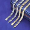 6mm Brass Moissanite Cuban Link Bracelet, product design view 4.