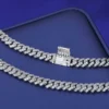 6mm Brass Moissanite Cuban Link Bracelet, product design view 5.
