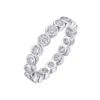 925 silver moissanite eternity ring, front view