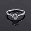 925 silver moissanite solitaire ring, top view