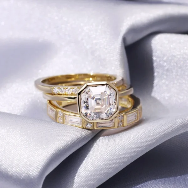 Additional product photograph showing the ring design, setting and band.