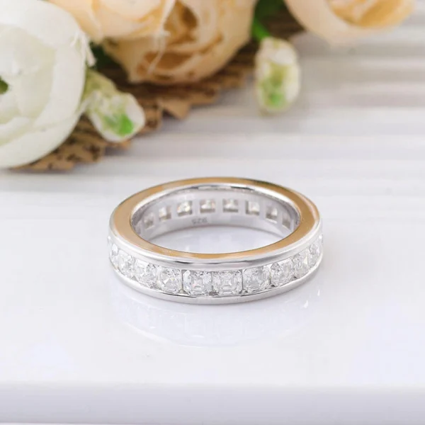 Additional product photograph showing the ring design, setting and band.