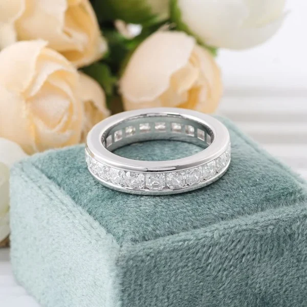 Additional product photograph showing the ring design, setting and band.