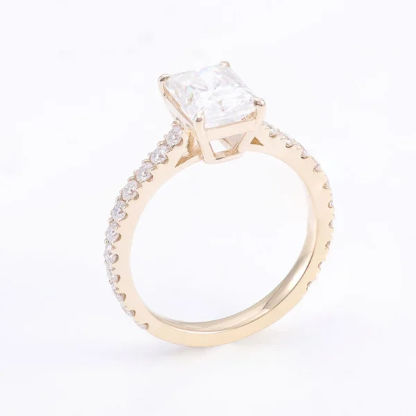 Additional product photograph showing the ring design, setting and band.