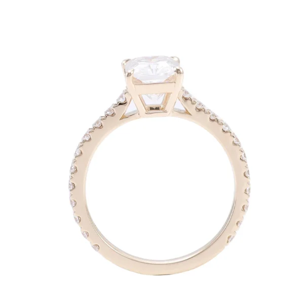 Additional product photograph showing the ring design, setting and band.