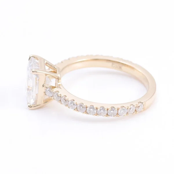 Additional product photograph showing the ring design, setting and band.