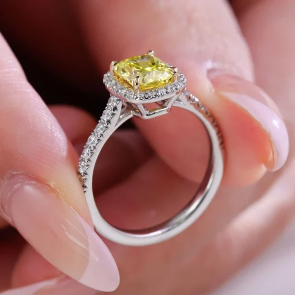 Additional product photograph showing the ring design, setting and band.