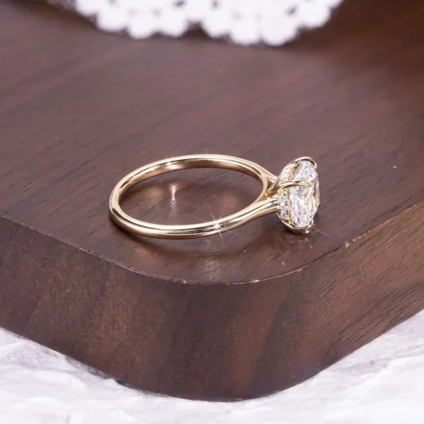 Additional product photograph showing the ring design, setting and band.