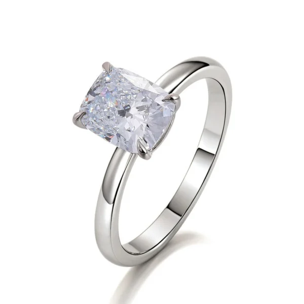 Additional product photograph showing the ring design, setting and band.