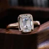 Cushion Lab-Grown Diamond Solitaire Ring in 14K Solid Gold shown in the product photograph.