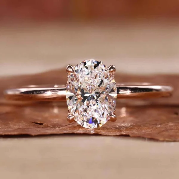 Additional product photograph showing the ring design, setting and band.