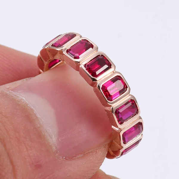Additional product photograph showing the ring design, setting and band.