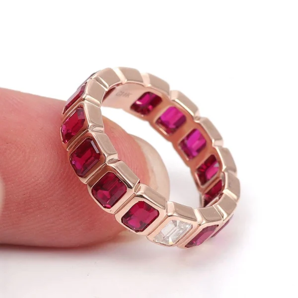 Additional product photograph showing the ring design, setting and band.
