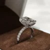 Additional product photograph showing the ring design, setting and band.