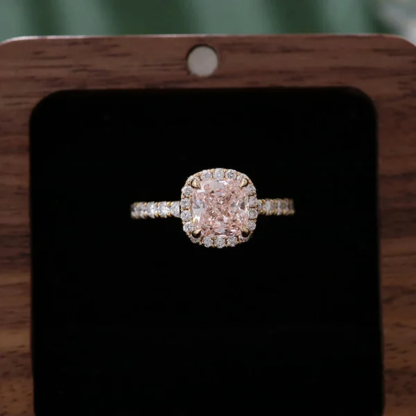 Additional product photograph showing the ring design, setting and band.