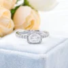 Additional product photograph showing the ring design, setting and band.