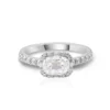 Additional product photograph showing the ring design, setting and band.