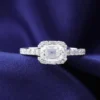 Cushion Moissanite Ring in Gold shown in the product photograph.