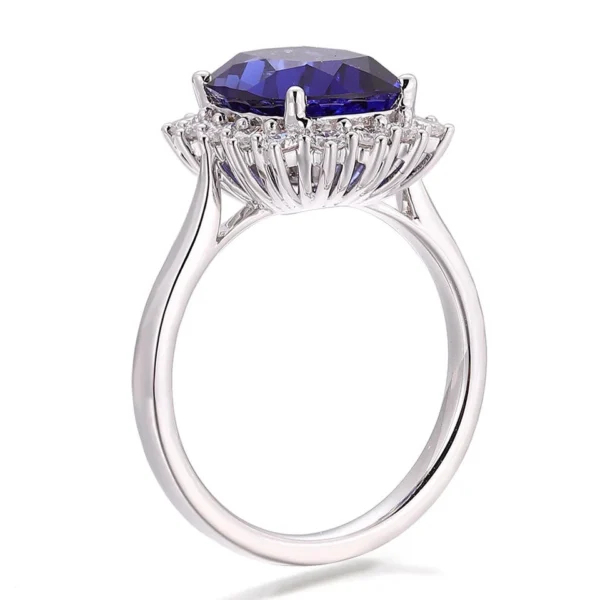 Additional product photograph showing the ring design, setting and band.