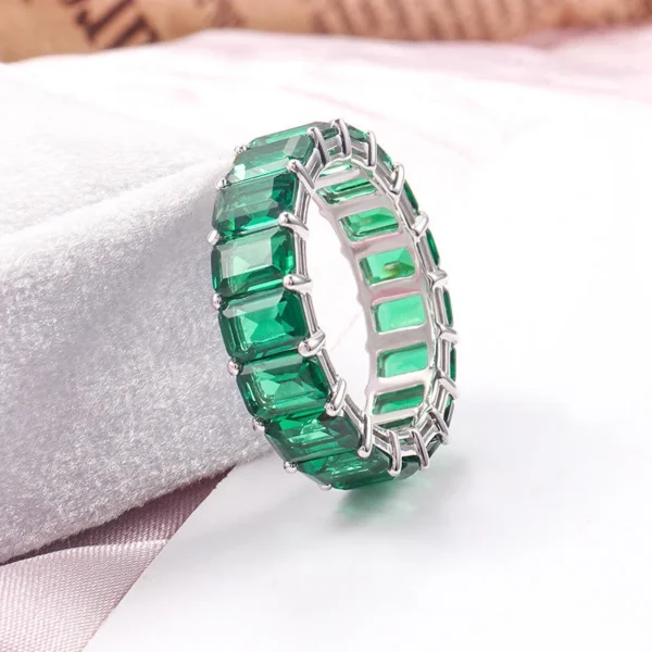 Additional product photograph showing the ring design, setting and band.