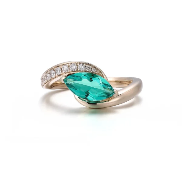 Product photograph showing the marquise bypass ring.