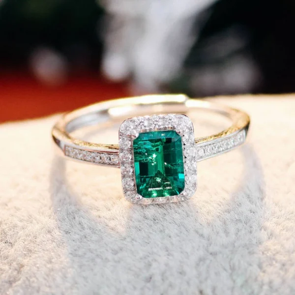 Additional product photograph showing the ring design, setting and band.