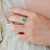 Additional product photograph showing the ring design, setting and band.