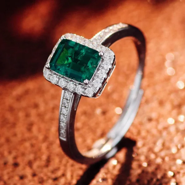 Additional product photograph showing the ring design, setting and band.