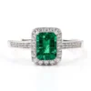 Emerald Gemstone Ring in 925 Sterling Silver shown in the product photograph.