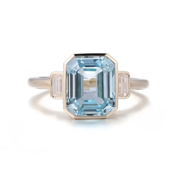 Additional product photograph showing the ring design, setting and band.