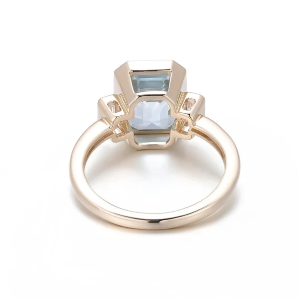 Additional product photograph showing the ring design, setting and band.