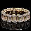 Emerald Lab-Grown Diamond Eternity Ring in 14K Solid Gold shown in the product photograph.