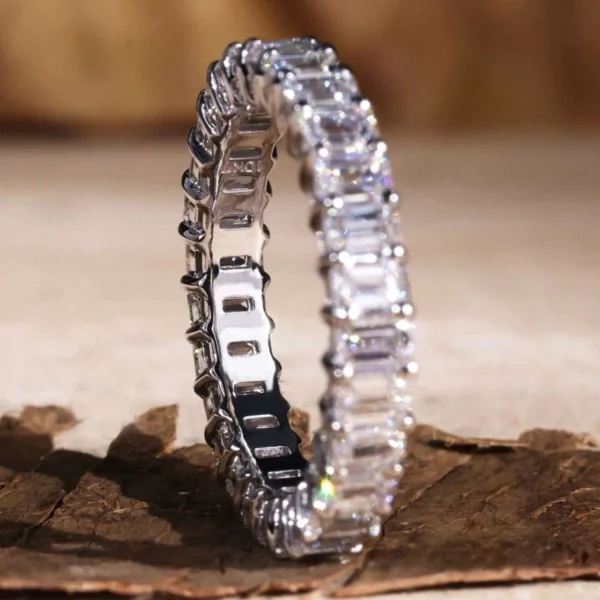 Additional product photograph showing the ring design, setting and band.