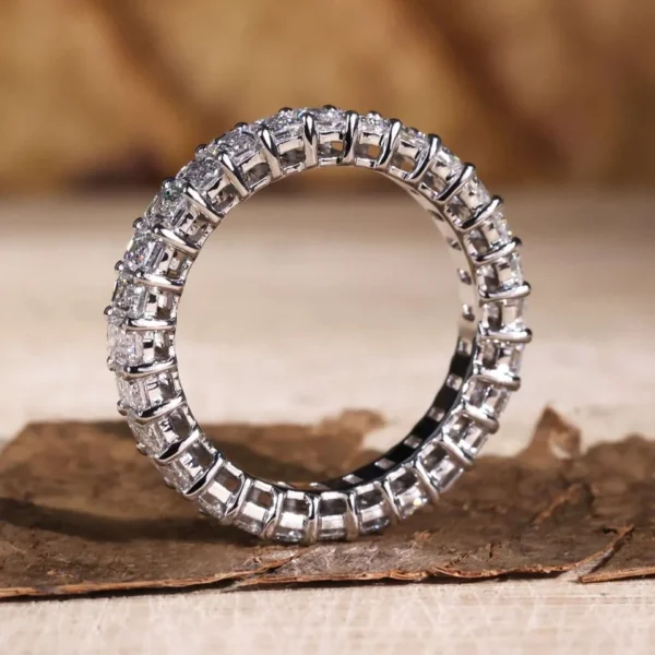 Additional product photograph showing the ring design, setting and band.