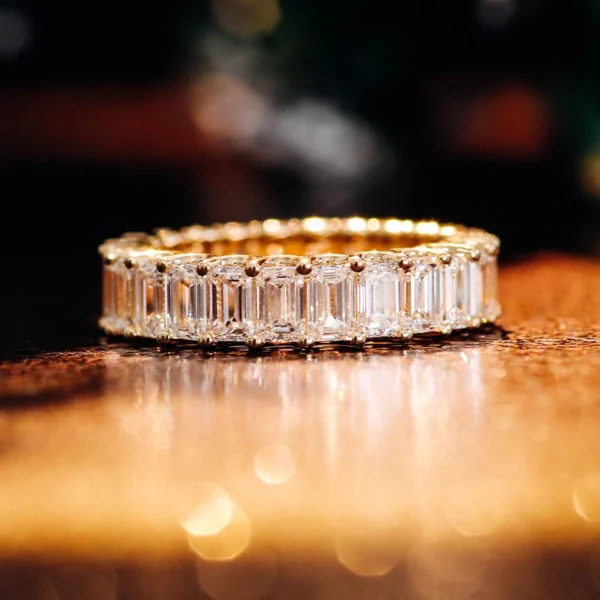 Emerald Lab-Grown Diamond Ring shown in the product photograph.