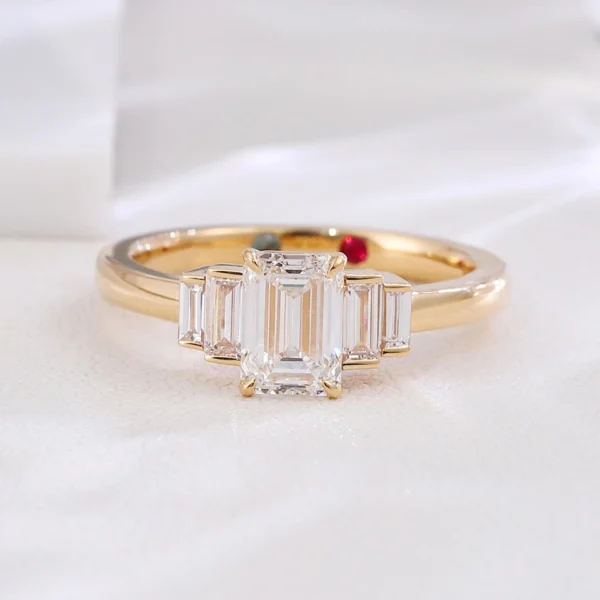 Emerald Lab-Grown Diamond Ring shown in the product photograph.
