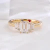 Emerald Lab-Grown Diamond Ring in Gold shown in the product photograph.