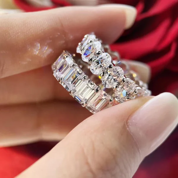 Additional product photograph showing the ring design, setting and band.