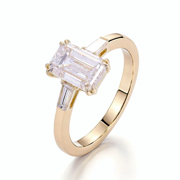 Additional product photograph showing the ring design, setting and band.
