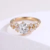 Product photograph showing the side-stone ring.