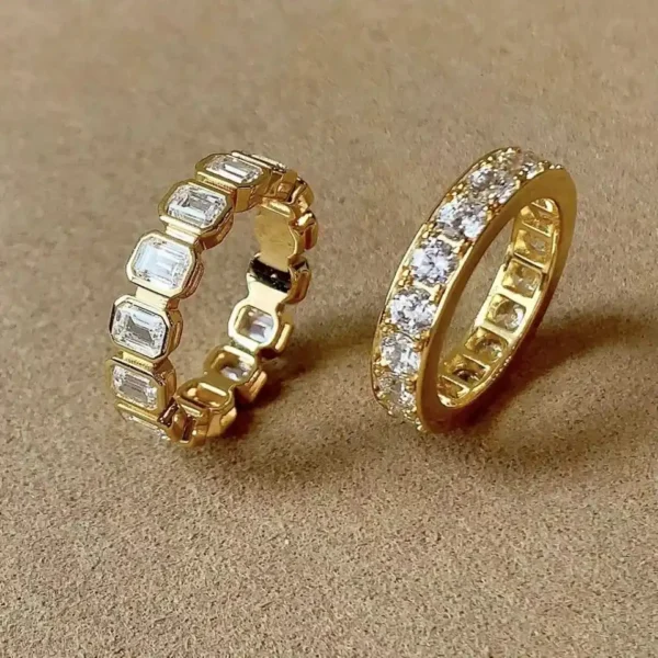 Additional product photograph showing the ring design, setting and band.