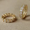 Alternative eternity band designs shown together. Custom Eternity Band Designs.