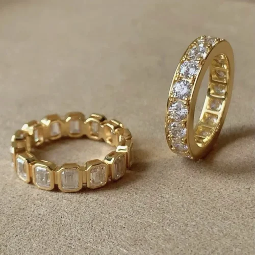 Custom Eternity Band Designs - Design View 1 Alternative eternity band designs shown together. Custom Eternity Band Designs.