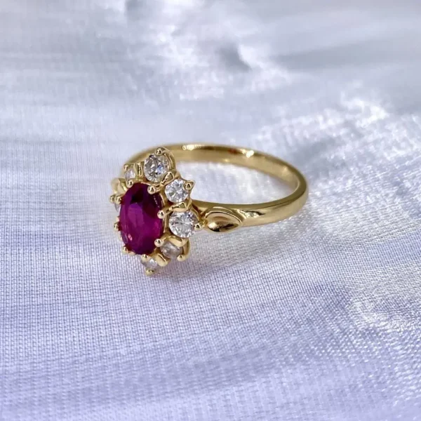 Gemstone Floral Ring shown in the product photograph.