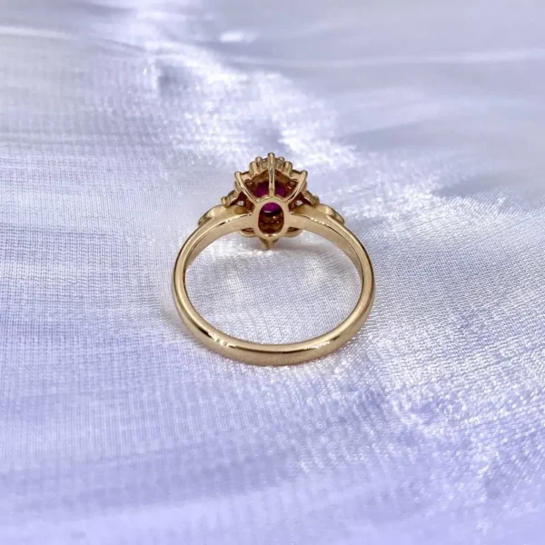 Additional product photograph showing the ring design, setting and band.