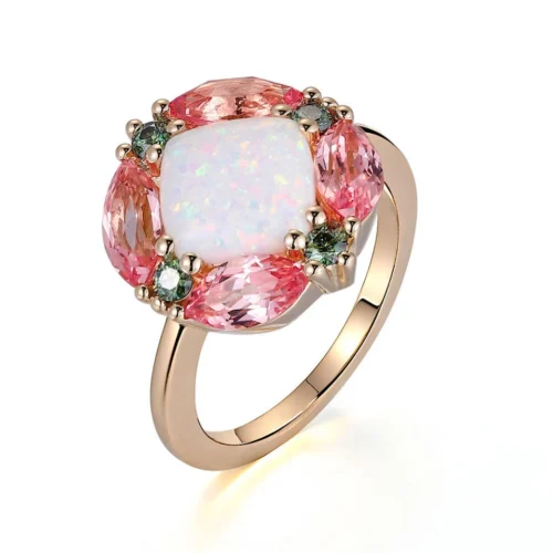Gemstone Ring in 10K Solid Gold shown in the product photograph.